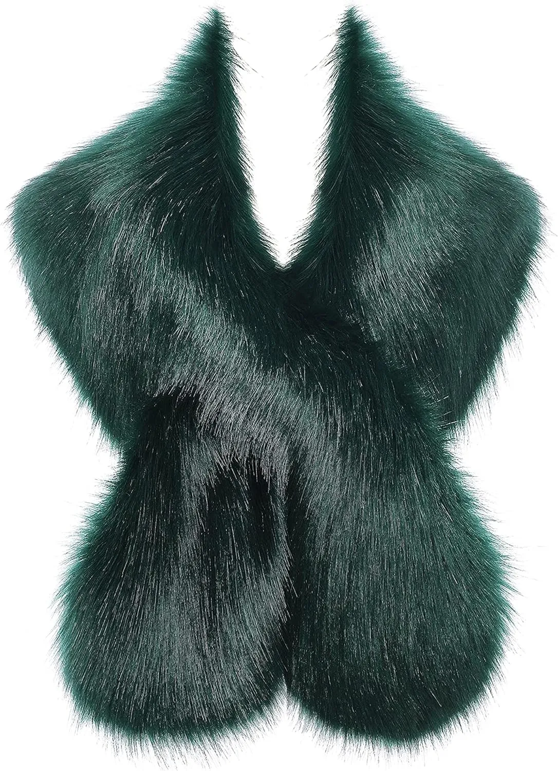BABEYOND Women's Faux Fur Shawl Party Faux Fur Collar Fur Wraps for Winter Bridal Wedding Cover Up