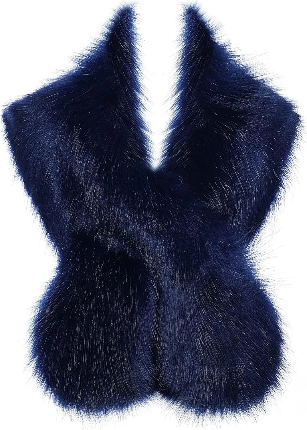 BABEYOND Women's Faux Fur Shawl Party Faux Fur Collar Fur Wraps for Winter Bridal Wedding Cover Up
