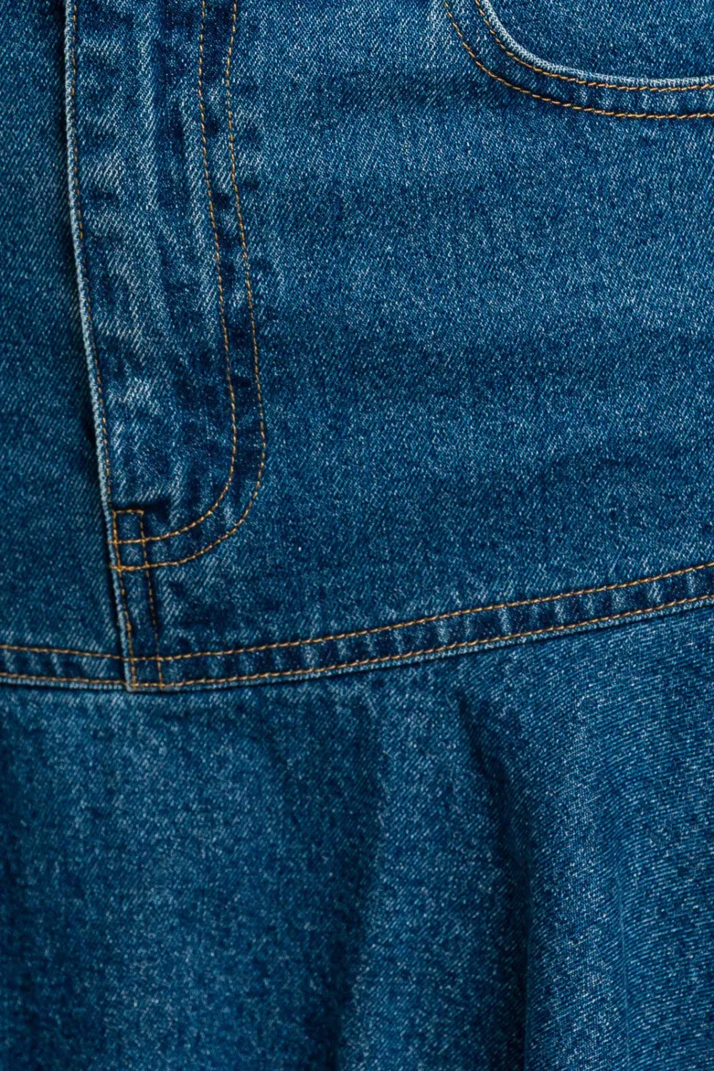 debut denim asymmetrical skirt