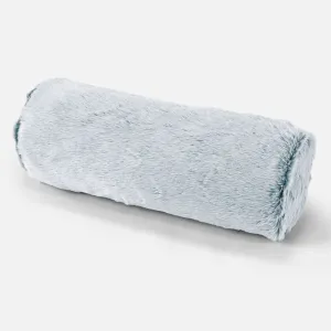Decorative Bolster Cushion Cover 20 x 55cm - Fluffy Faux Fur Rabbit Dusty Blue