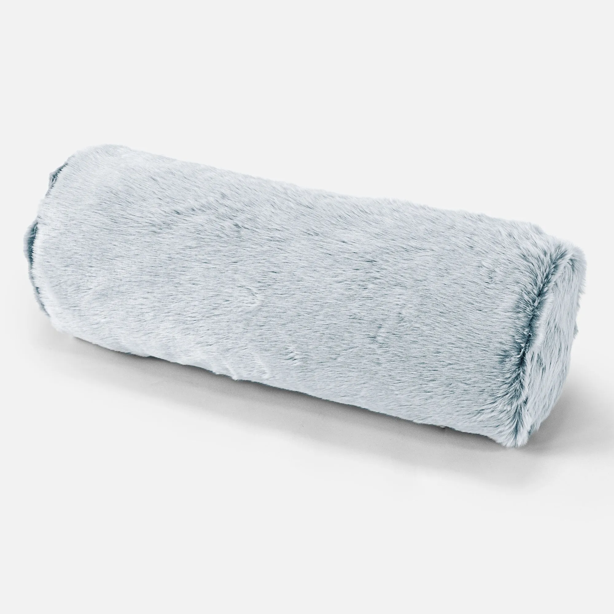 Decorative Bolster Cushion Cover 20 x 55cm - Fluffy Faux Fur Rabbit Dusty Blue