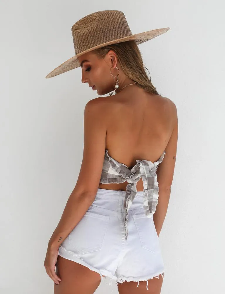 Harley Denim Shorts - White Denim