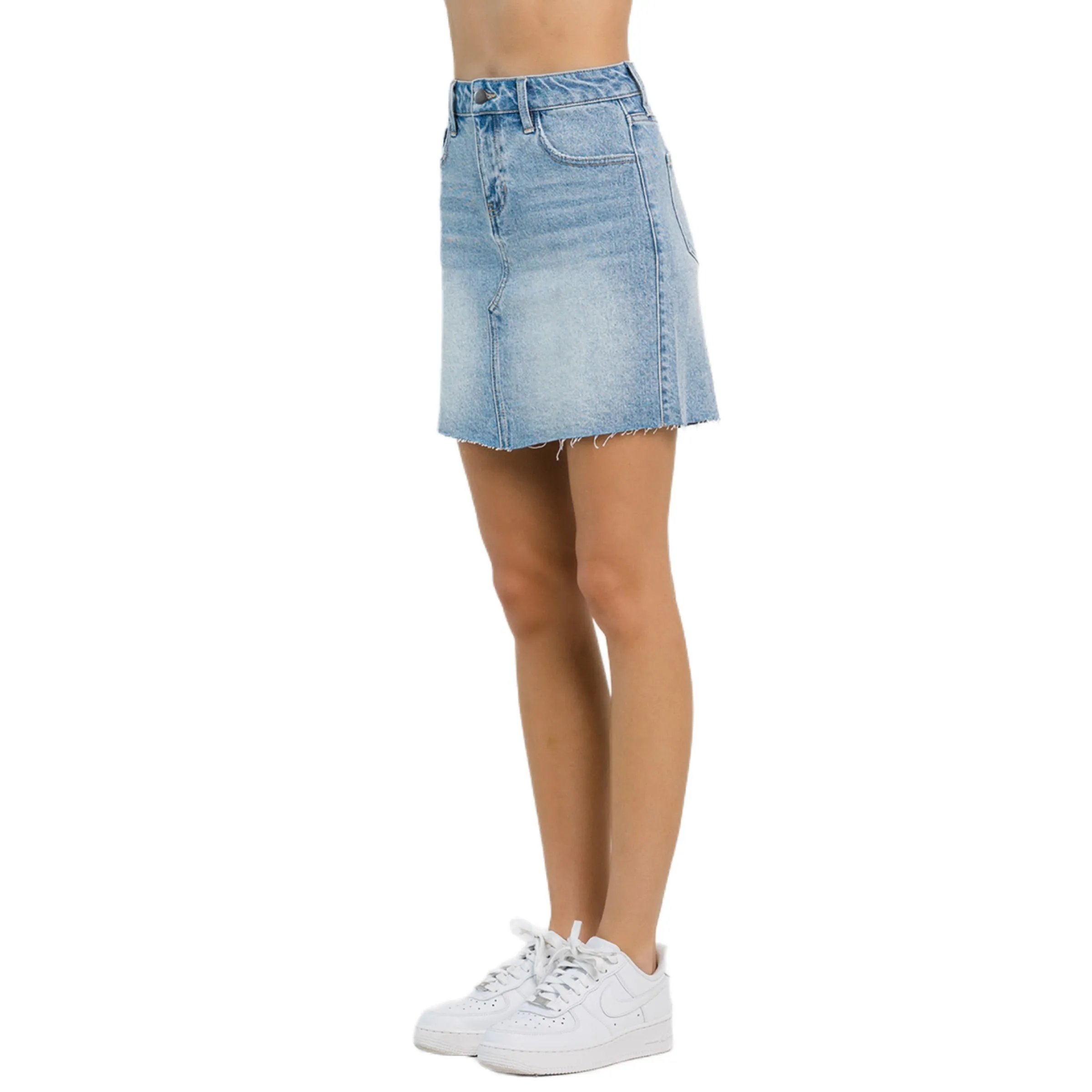 Jelly Jeans Denim A “It Girl” Skirt Curved Hem Size S, M, L, XL