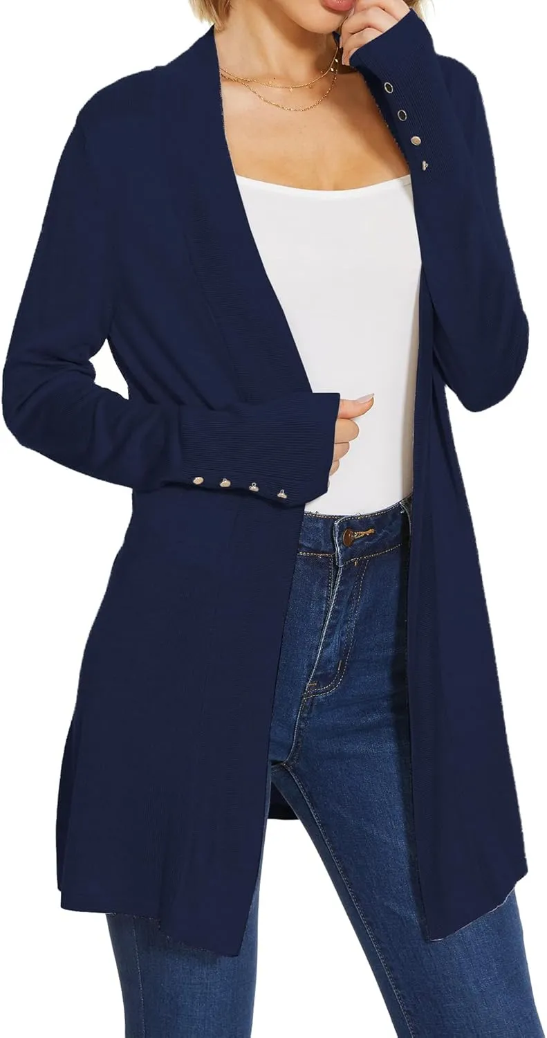 Spicy Sandia Women's Cardigan Sweaters Long Dressy Casual Lightweight Open Front Knit Cardigans for Spring Early Fall