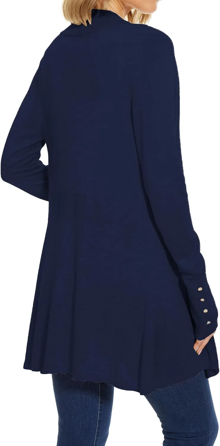 Spicy Sandia Women's Cardigan Sweaters Long Dressy Casual Lightweight Open Front Knit Cardigans for Spring Early Fall