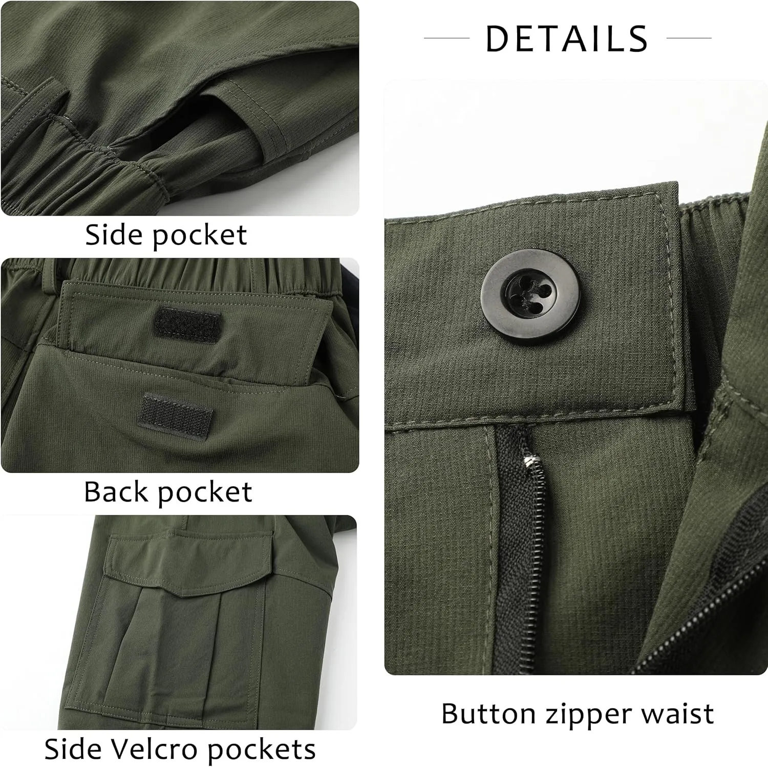 Surenow Men's Lightweight Hiking Pants Slim Fit Stretch Joggers Golf Cargo Work Pants for Men Quick Dry Travel Outdoor Pants