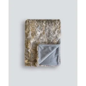 Vintage Squirrel Grey Throw (Faux Fur)