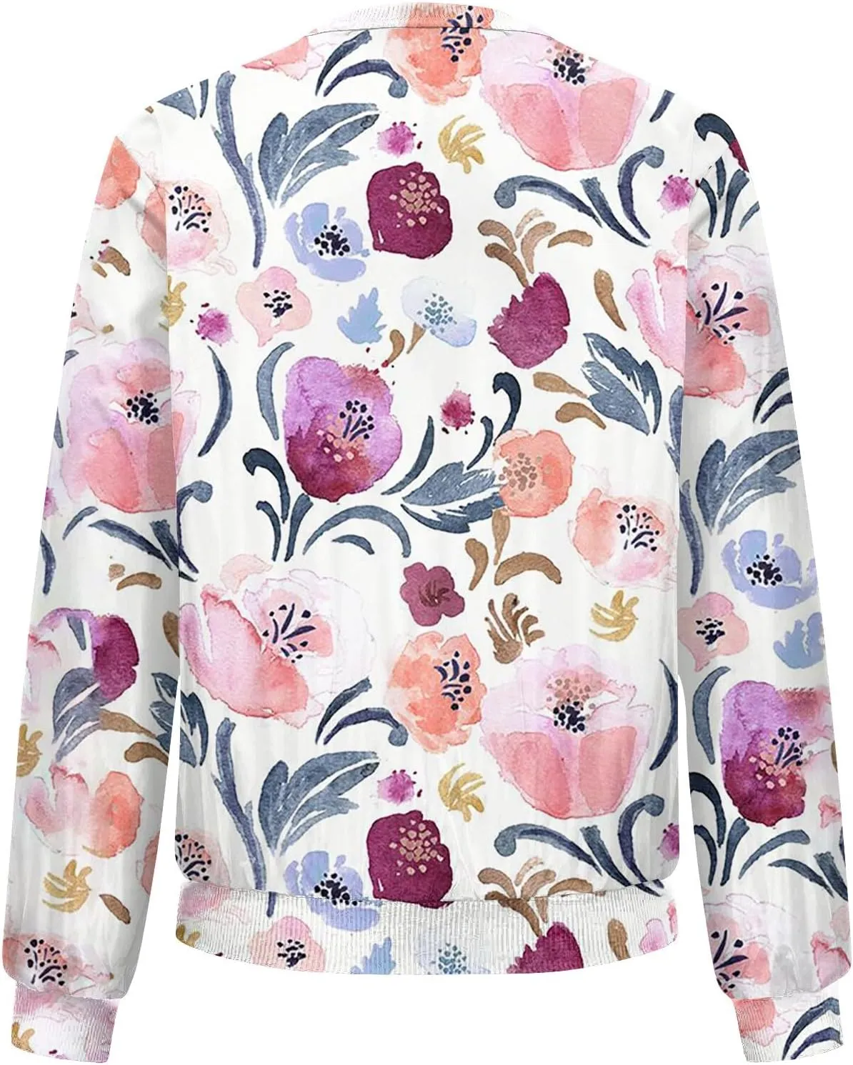 Women's Cropped Bomber Jacket Fashion 2024 Fall Casual Long Sleeve Coat Oversized Short Windbreaker Outerwear